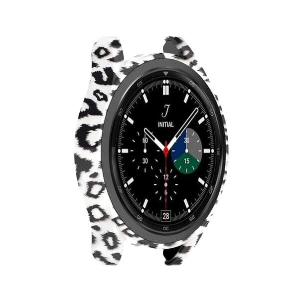 Samsung Galaxy Watch 4 Classic (42mm) unikt skyddsfodral - Vit Leopard Vit