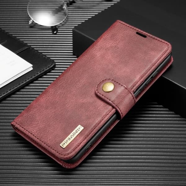 DG.MING Samsung Galaxy 20 2-in-1 lompakkokotelo - Punainen Red