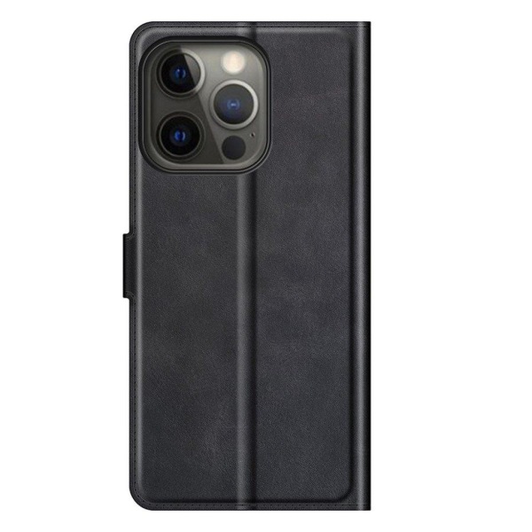 Lompakko Nahkakotelo For iPhone 13 Pro - Musta Black