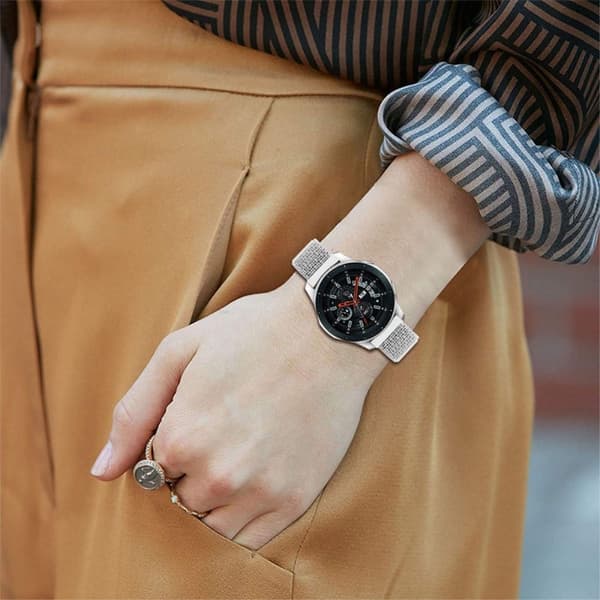 22mm Huawei Watch GT 2e nailon kellonhihna - Harmaa Silver grey