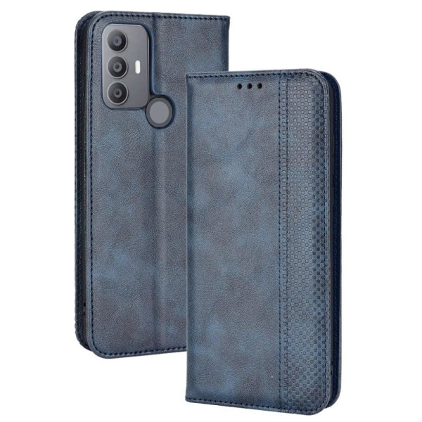 Bofink Vintage läder TCL 30 SE / TCL 30E / TCL 306 / TCL 305 / Sharp Aquos V6 / Sharp Aquos V6 Plus fodral - Blå Blå