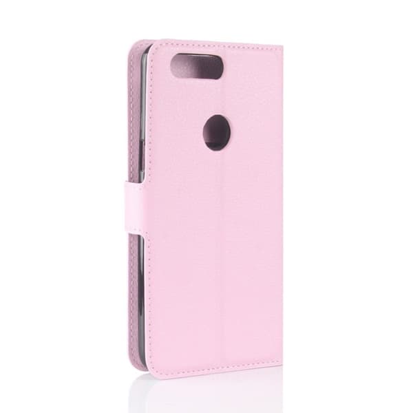 OnePlus 5T etui laget av kunstlær og silikon - Lys rosa Pink
