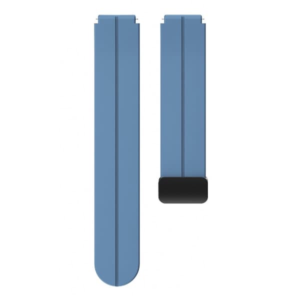 18 mm universal silikonrem med svart spenne - Blå Blue
