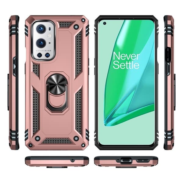 Bofink Combat OnePlus 9 Pro deksel - Rose Gull Pink
