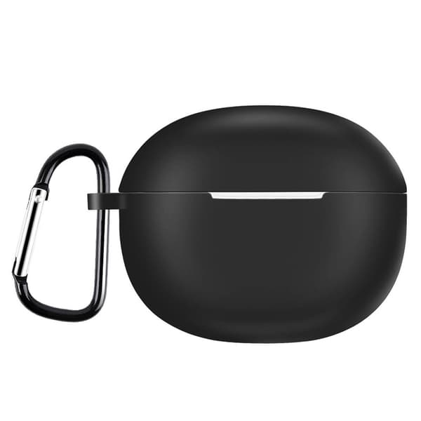Realme Buds T100 silikoneetui med spænde - Sort Black