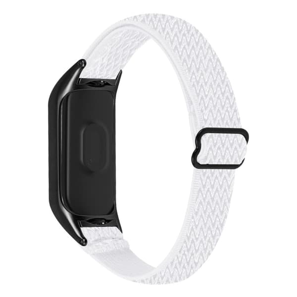 Xiaomi Mi Smart Band 6 / 5 elastisk nylon-urrem - Hvid White