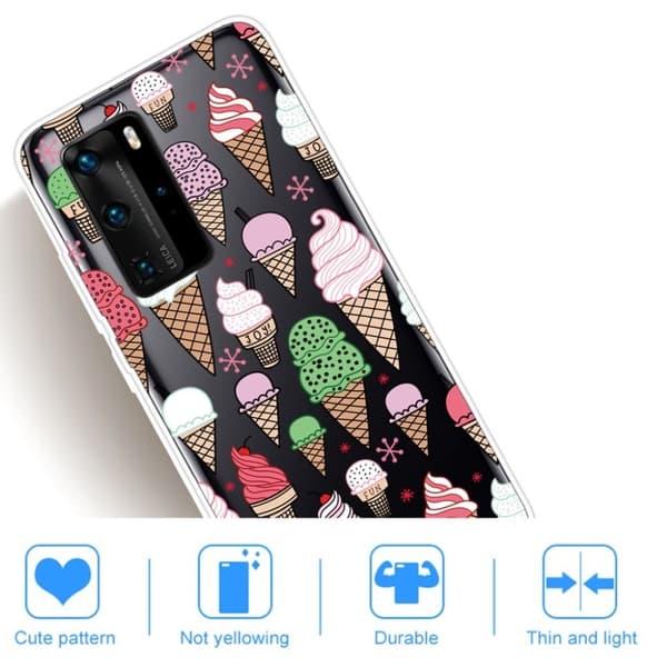 Deco Huawei P40 kuoret - Värikäs jäätelö Multicolor