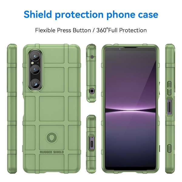 Rugged Shield Sony Xperia 1 V skal - Grön Grön