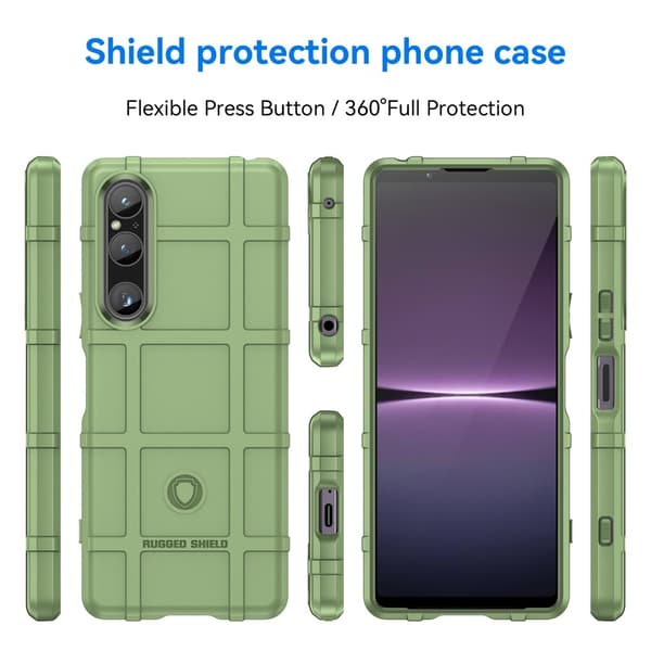Rugged Shield Suojakotelo Sony Xperia 1 V - Vihreä Green