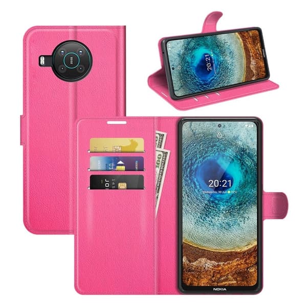 Classic Nokia X10 / X20 Flip Etui - Rose Pink