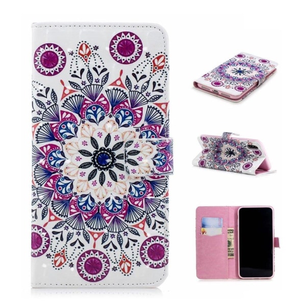 iPhone Xs Max Kuviollinen kimalteleva synteetti nahkainen lompak Multicolor