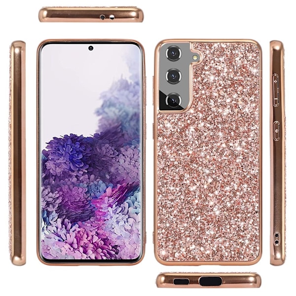 Glitter Samsung Galaxy S22 skal - Svart Svart