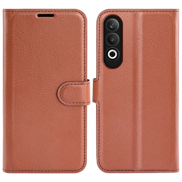 Klassisk OnePlus Nord CE4 / Oppo K12 flip etui - Brun Brown
