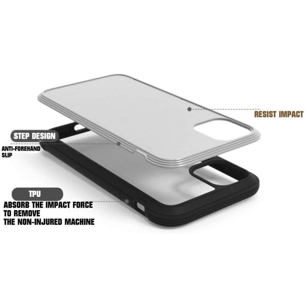 Raigor Inverse BOTT Cover iPhone 11 Pro Max -puhelimelle - Harmaa Silver grey