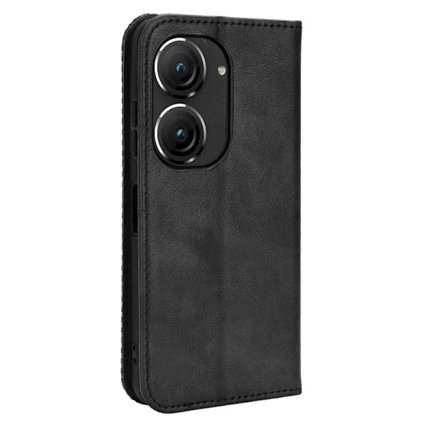 Bofink Vintage läder Asus Zenfone 9 fodral - Svart Svart