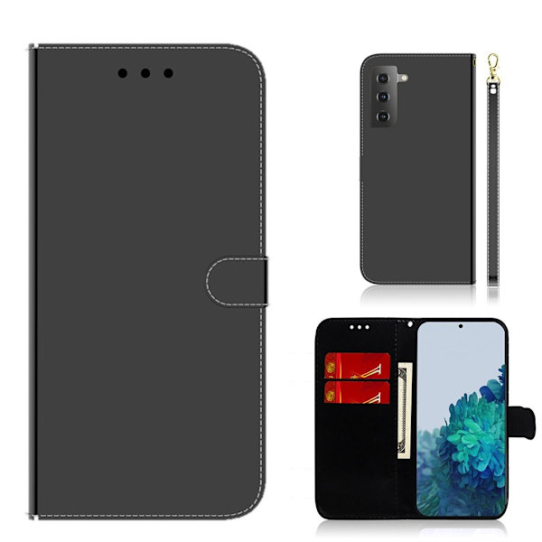 Mirror Samsung Galaxy S21 Plus flip etui - sort Black