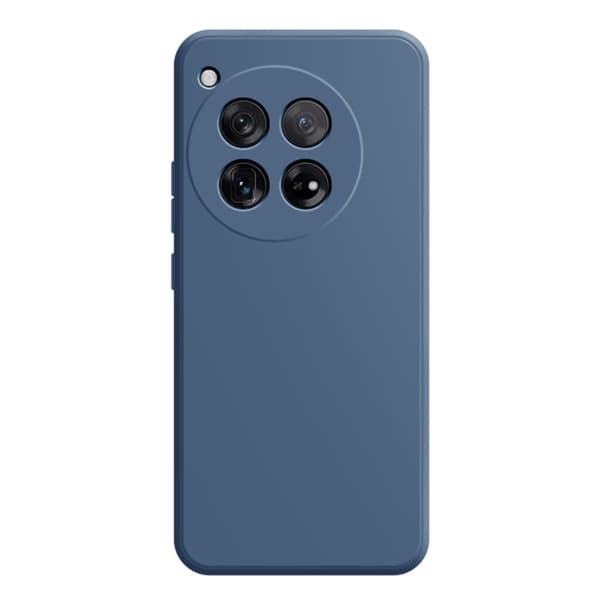 Mikrofiberfôret deksel i mykt gummi for OnePlus 12 - Gress Grå Silver grey