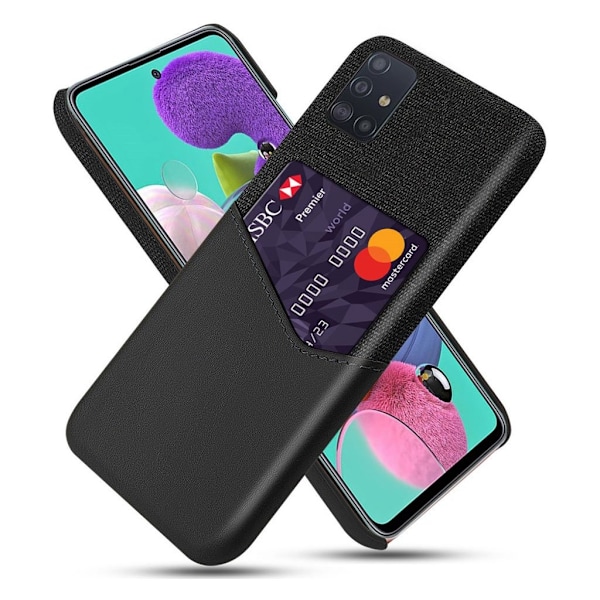 Bofink Samsung Galaxy A71 Cardkuoret - Musta Black