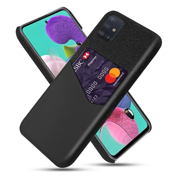 Bofink Samsung Galaxy A71 kort deksel - Svart Black