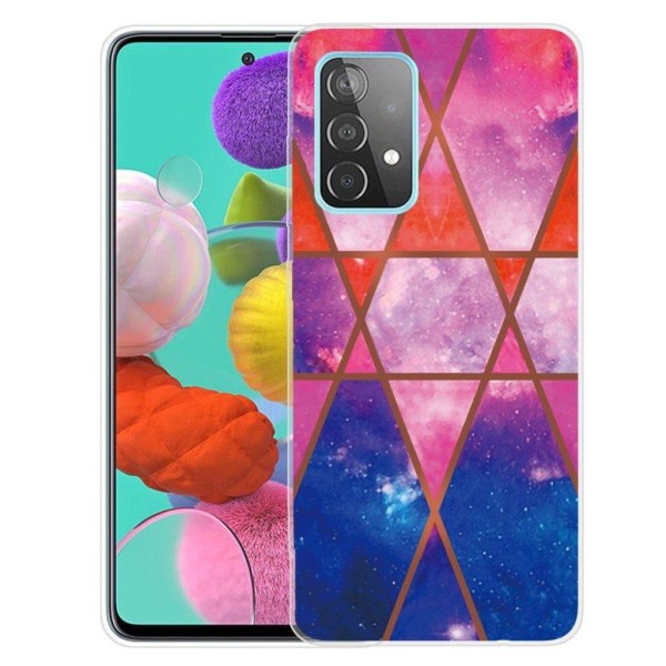 Marble design Samsung Galaxy A32 5G kotelot - Ruusu / Oranssi / Sininen Pink