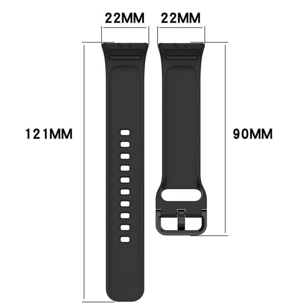 Samsung Galaxy Fit3 Fleksibel urrem Silikonearmbånd Håndledsarmbånd - Sort Black