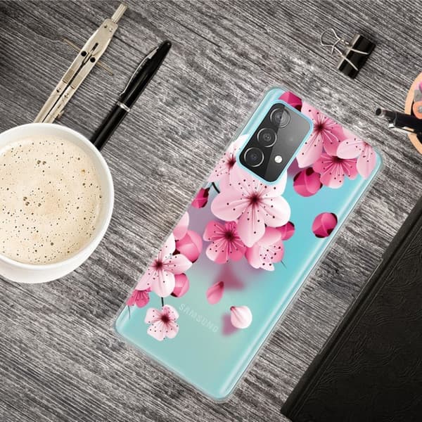 Deco Samsung Galaxy A72 5G skal - Röda Blommor Rosa