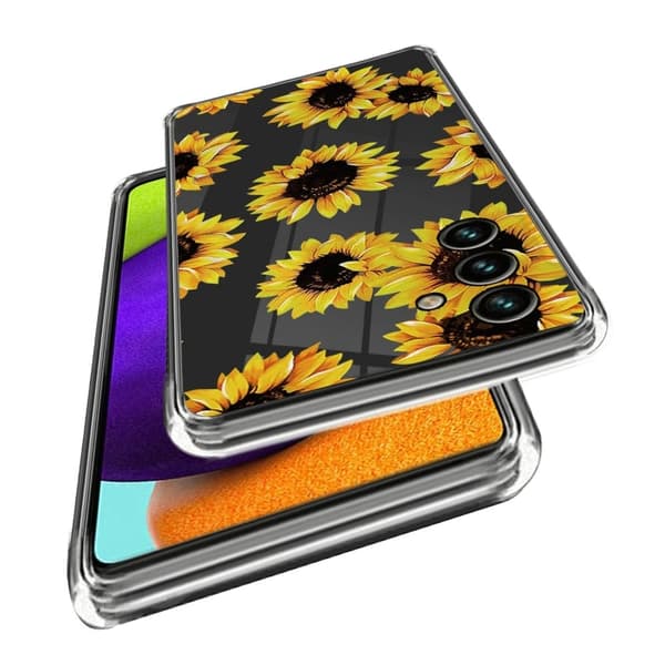 Deco Samsung Galaxy A15 skal - Fjäril Och Blomma Blå