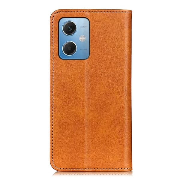 Flip Etui med Pung i Ekte Lær til Xiaomi Redmi Note 12 - Brun Brown