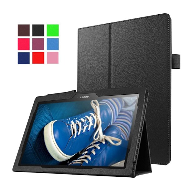 Lenovo Tab 10 TB-X103F litchi-nahkainen nahkakotelo - Musta Black