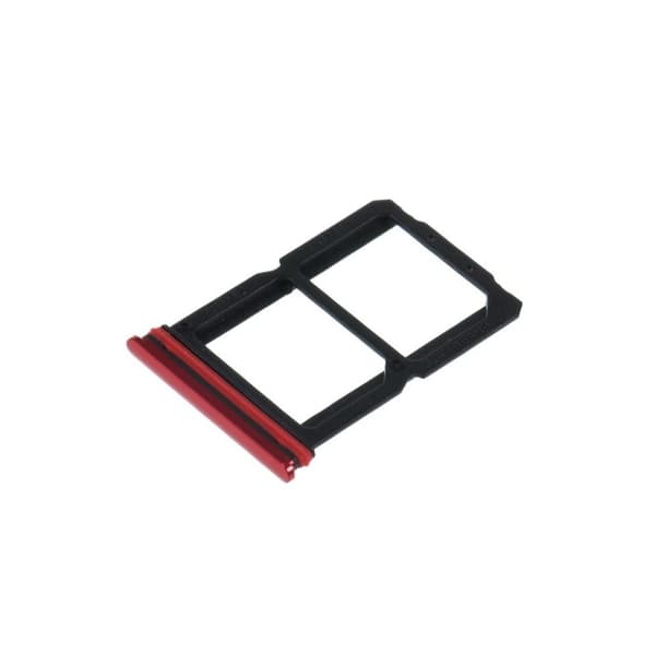 OnePlus 7 OEM holder til dobbelt sim-kort - Rød Red