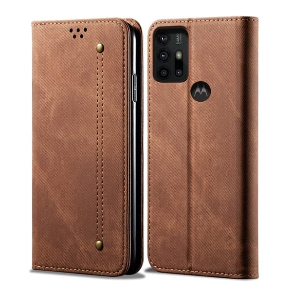 Jeans Motorola Moto G30 Flippetui - Kaffe Brown