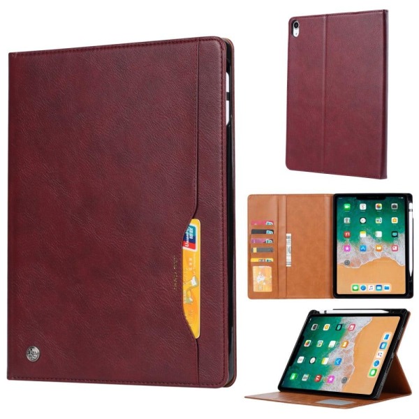 Stand Wallet Design Læder Tablet Cover Case med Pen Slot iPad mi Red