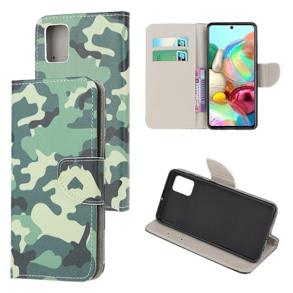 Wonderland Samsung Galaxy A71 etui – Camouflage Multicolor