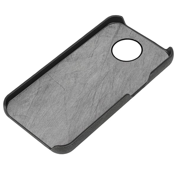 Stødsikkert lædercover med oval kickstand til Nokia G10 - Sort Black