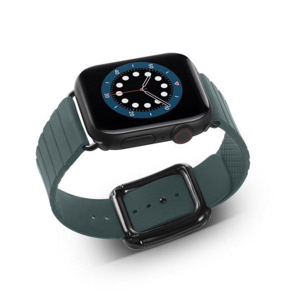 Apple Watch 42mm - 44mm modern style silicone watch strap - Oliv Green