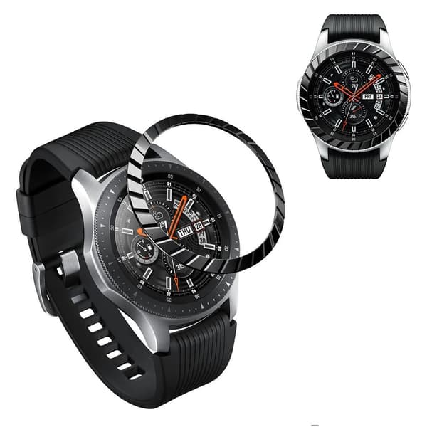 Samsung Galaxy Watch (46mm) skridsikker ramme - Sort Black