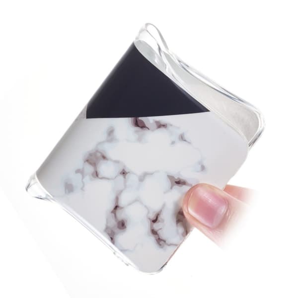 Marble Samsung Galaxy M20 cover - Rose / hvid / sort White