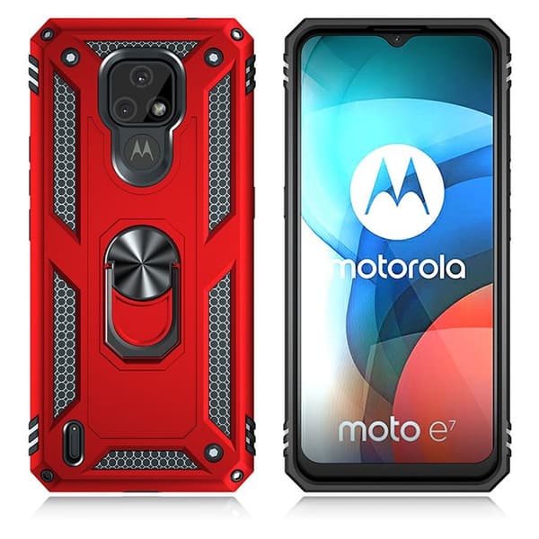 Bofink Combat Motorola Moto E7 Suojakotelo - Punainen Red