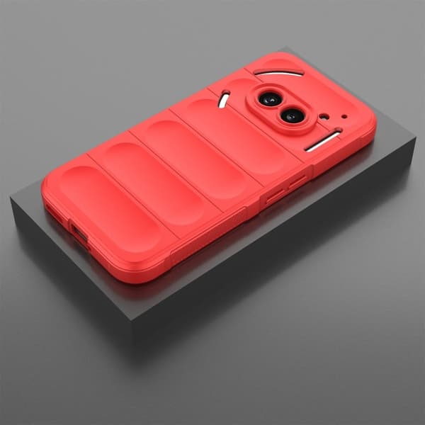Mjukt greppformat Nothing Phone (2a) skal - Röd Röd