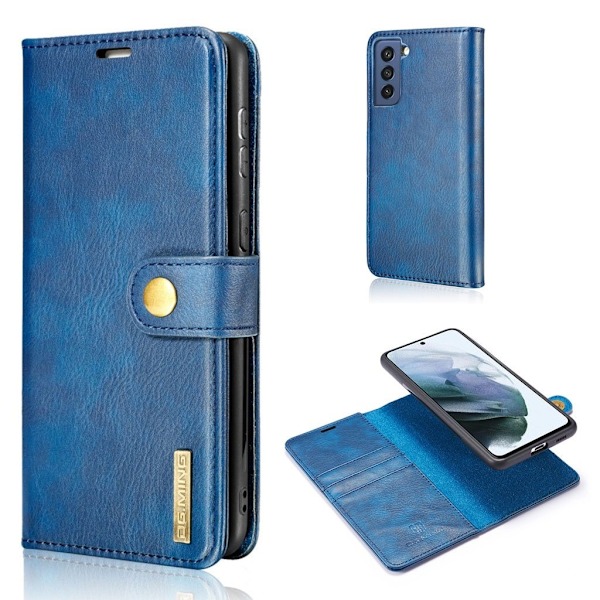 DG.MING Samsung Galaxy S21 FE 2-in-1 Wallet Case - Blå Blue