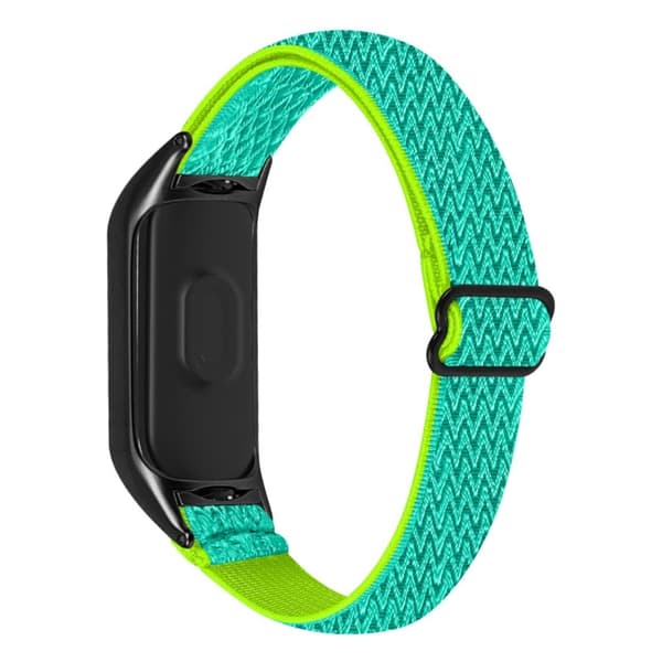 Xiaomi Mi Smart Band 4 / 3 elastisk nylon urrem - Gul / Grøn Green