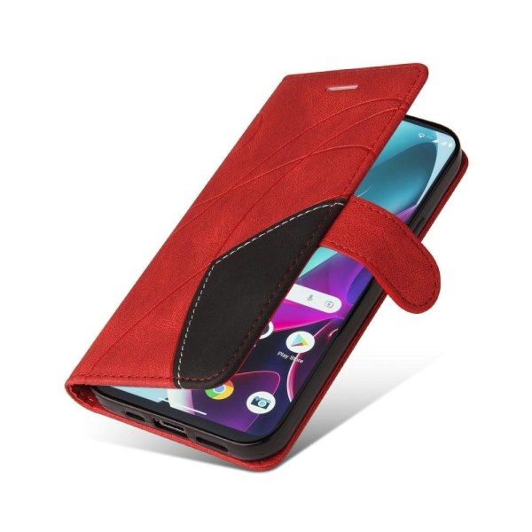 Tekstureret Læder Etui med Strop TilMotorola Moto G200 5G / Edge S30 - Rød Red