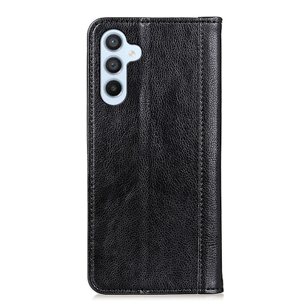 Samsung Galaxy A34 5G ægte læderetui med magnetisk lukning - Sort Black