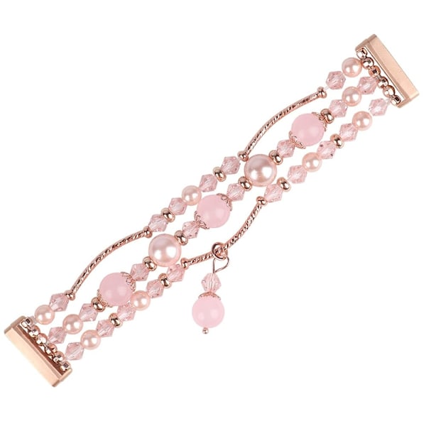 Fitbit Sense 2 / Versa 4 klockarmband i agatpärlstil - Rosa Rosa