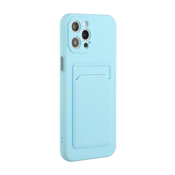 Card Holder Suojakuori For iPhone 12 Pro Max - Vauvasininen Blue