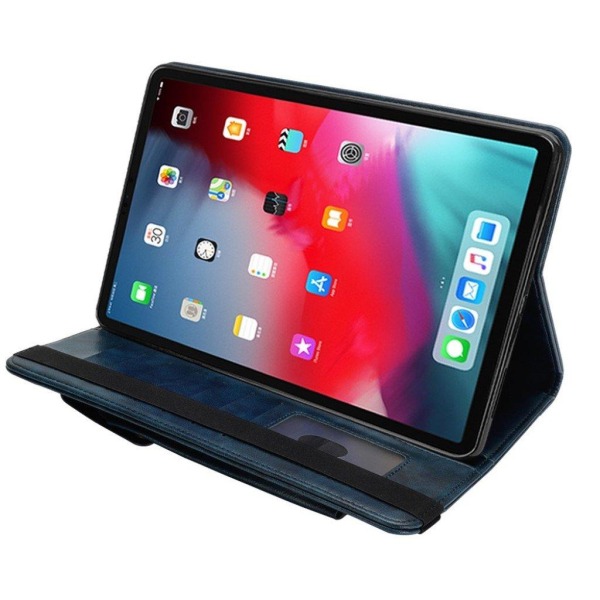 Crazy Horse iPad Pro 11" (2018) multi-slot læder flip etui - Mør Blue