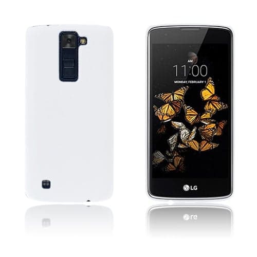 Sund Gummifisert hardt bakdeksel for LG K8 - Hvit White