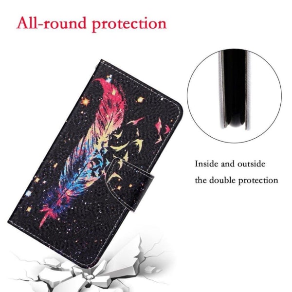 Wonderland Samsung Galaxy S21 Flip etui - Chromatic Feather Multicolor