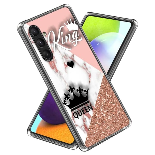 Deco Samsung Galaxy A25 deksel - Marmorkrone Pink
