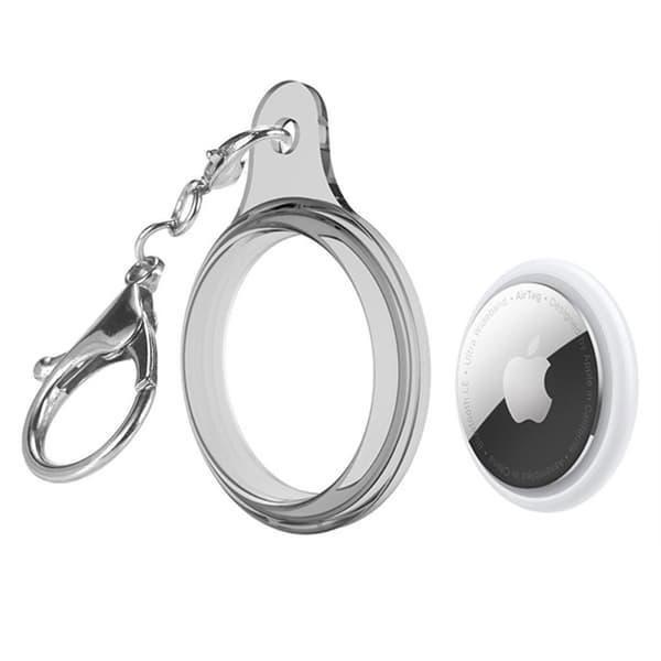 AirTags glasetui med nøglering - Transparent Transparent